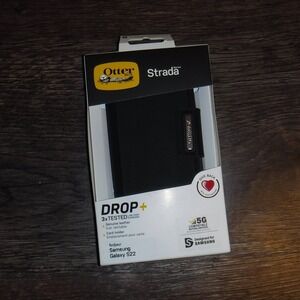 Otterbox Strada Series Black Leather‎ Case for Samsung Galaxy S22